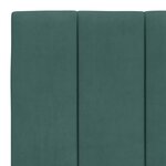 vidaXL Lit avec matelas vert foncé 180x200 cm velours