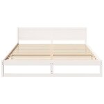 vidaXL Cadre de lit Blanc 200 x 200 cm Bois de pin massif