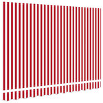 vidaXL Toile de rechange pour store banne Rouge et blanc 250 x 200 cm
