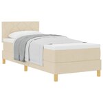 vidaXL Lit à ressorts avec matelas Crème 80 x 200 cm tissu