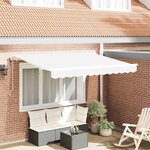vidaXL Auvent Rétractable Blanc 250 x 200 cm tissu
