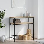 vidaXL Table console chêne sonoma 75x35 5x75 cm bois d'ingénierie