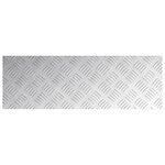 vidaXL Plaques à damier 4 Pièces Argent 75 x 25 cm Aluminium