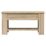 vidaXL Table basse chêne sonoma 101x49x52 cm bois d'ingénierie