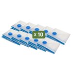 Pack and Move - Lot 10 Housses Rangement Sous Vide - Taille M 60 x 80 cm - Sac de Compression - Manteaux  Habils Ski - Moyen Format - Fermeture Zip