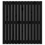 vidaXL Tête de lit murale Noir 82 5x3x90 cm Bois massif de pin
