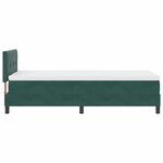vidaXL Lit à ressorts avec matelas Vert foncé 100 x 200 cm tissu