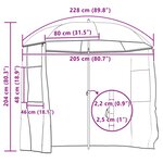 vidaXL Umbrella de pêche Jaune armée 240 x 210 cm Polyester Oxford