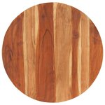 vidaXL Dessus de table bois massif d'acacia rond 15-16 mm 80 cm