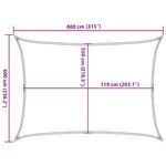 vidaXL Voile d'ombrage 160 g/m² rectangulaire orange 6x8 m PEHD