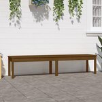 vidaXL Banc de jardin à 2 places marron miel 203 5x44x45cm bois de pin