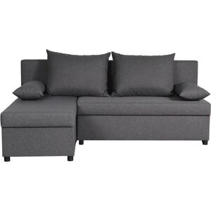 Canapé d'angle réversible – Tissu Gris – 192 x 143 x 79 cm