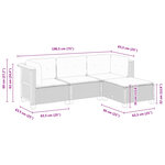vidaXL Salon de jardin avec coussins 4 Pièces beige résine tressée