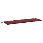 vidaXL Coussin de banc de jardin rouge bordeaux mélangé tissu