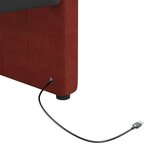 Vidaxl lit avec matelas et éclairage usb rouge bordeaux tissu 90x200cm