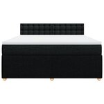 vidaXL Sommier à lattes de lit avec matelas Noir 180x200 cm Tissu