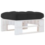 vidaXL Pouf palette de jardin Bois de pin imprégné de blanc