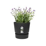 ELHO Pot de fleurs rond Greenville 25 - Extérieur - Ø 24,48 x H 23,31 cm - Vivre noir