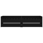 vidaXL Cadre de lit avec tiroirs sans matelas noir 90x200 cm