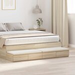 vidaXL Tiroirs de lit avec tiroir Chêne sonoma 140 x 36.5 x 16.5 cm