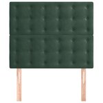 vidaXL Tête de lit Vert foncé 90x5x118/128 cm Velours