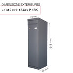 Boite à colis Twin L Gris anthracite 0206 MS