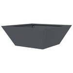 vidaXL Ensemble de Planteurs en Plastique Anthracite Plastique