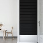 vidaXL Panneaux muraux 12 Pièces Noir 90x15 cm Similicuir 1 62 m²