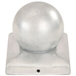 vidaXL Bouchons de poteau 6 Pièces Globe final Métal galvanisé 101x101 mm