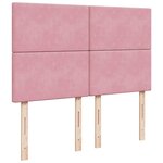 vidaXL Sommier à lattes de lit avec matelas Rose 140x200 cm Velours