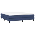 vidaXL Sommier à lattes de lit avec matelas Bleu 180x200 cm Tissu