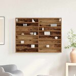 vidaXL Cabinet d'Affichage avec étagère Bois Ancien 100 x 8.5 x 75 cm