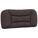 vidaXL Coussin de tête de lit Hvar marron foncé 90 cm tissu