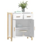 vidaXL Buffet Blanc 62x38x75 cm Bois d'ingénierie