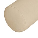 vidaXL Coussins d'accent 2 Pièces Crème Ø 15 x 40 cm Tissu en microfibre