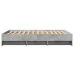 vidaXL Cadre de lit sans matelas gris béton 120x200 cm bois ingénierie