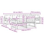 vidaXL Ensemble de canapés d'extérieur 6 pc Blanc et anthracite