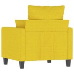 vidaXL Fauteuil Jaune clair 60 cm Tissu