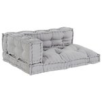 vidaXL Coussin de canapé en palette 3 Pièces Gris 60 x 40 cm Coton