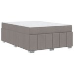 vidaXL Cadre de lit avec matelas Taupe 140 x 200 cm tissu