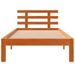vidaXL Cadre de lit sans matelas cire marron 90x200 cm bois pin massif