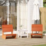 vidaXL Chaises de jardin lot de 2 cire marron 60x64x70 5 cm