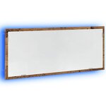 vidaXL Miroir de salle de bain à LED vieux bois bois d'ingénierie