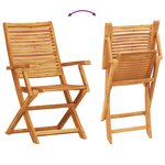 vidaXL Ensemble bistro pliant 3 Pièces Marron Bois d'Acacia Massif