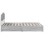 vidaXL Lit de Rangement Gris Sonoma 135 x 190 cm Bois d'ingénierie