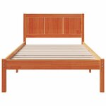 vidaXL Cadre de lit Marron 90 x 200 cm Bois de pin massif