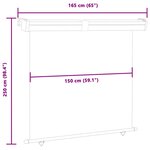 vidaXL Auvent latéral de balcon 165x250 cm Rouge
