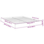 vidaXL Cadre de lit sans matelas sonoma gris 150x200 cm