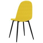 vidaXL Chaises à manger lot de 4 Jaune moutarde Velours