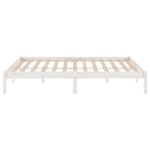 vidaXL Cadre de lit Blanc Bois de pin massif 160x200 cm